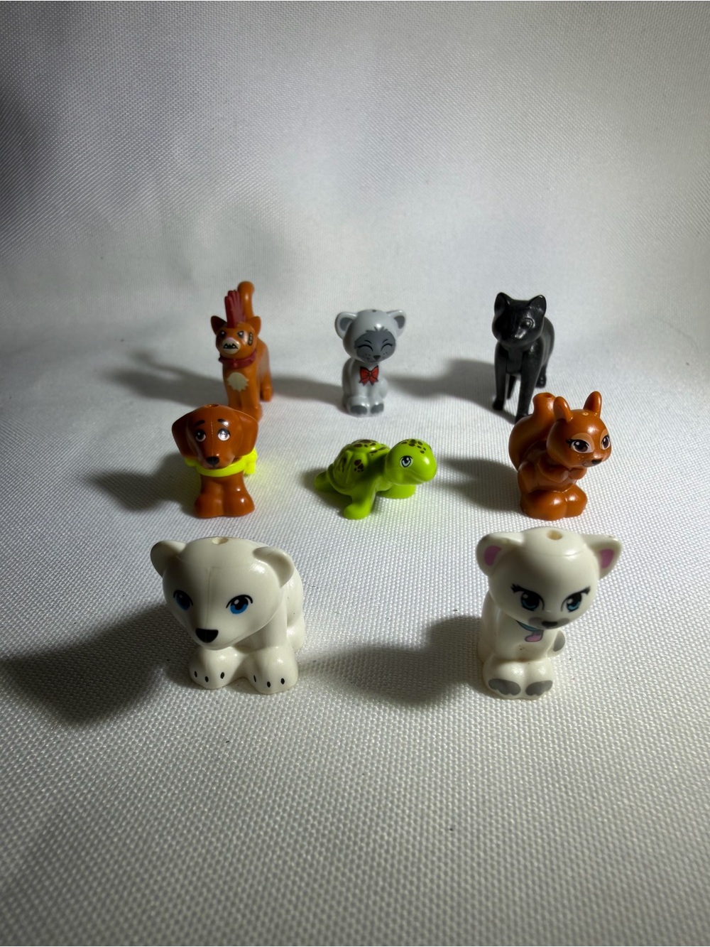 Lego Mini Animal Figures Set - White, Green, Brown, Orange, Gray, Black